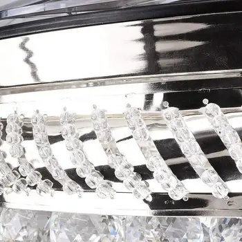 42 inchi Cristal Ventilator de Tavan Candelabru Corpuri de Fani de Control de la Distanță lamă Retractabilă Fandelier Interior Invizibil Lumini cu LED-uri