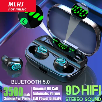 MLHJ Bluetooth fără Fir Căști cu Microfon 3500mah Impermeabil Casti HIFI Stereo Zgomotului Căști Auriculare