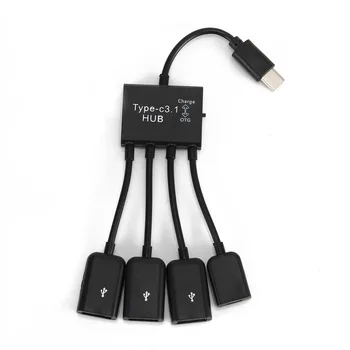 Noul Hot 4 in 1 mai Multe Type C la USB 2.0 Adaptor OTG Cablu de Date Convertor Adaptor pentru Mouse tastatura