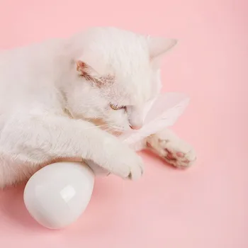 Robot În Formă De Jucării Pisica Pahar Cu Pene Pentru Pisici Tremura Mingea Interactiv Pisica Teaser Pentru Detensionare Pene Jucării Pentru Pisica