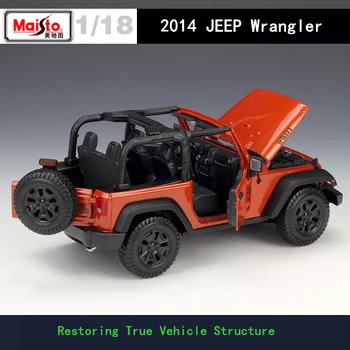 Maisto 1:18 JEEP Wrangler vehicul off-road Aliaj Retro Model de Masina Decor Colecție cadou