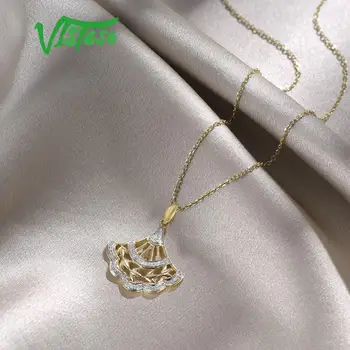 VISTOSO Aur Pandantive Pentru Femei Autentice 14K 585 Aur Galben Diamant Spumant Promit Logodnă, Aniversare Bijuterii Fine