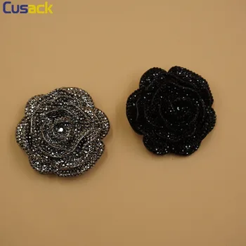 10 bucăți de 4,5 cm Rose Pietre Butoane de Argint Plastic Negru Coadă Butonul pentru Haine Haine Accesorii de Cusut de Înaltă Calitate