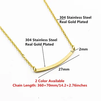 10buc Oțel Inoxidabil arcan Guler Geometrice Plutitoare Farmecul Colier Bijuterii de Aur de Culoare Lanț de Bar Curbat Coliere Pentru Femei