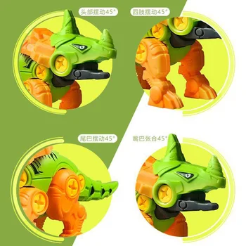 DIY Dinozaur jucărie Creative Assembly Dinozaur Puzzle Demontare Asamblare Combinație De Corning Sscrew jucarie pentru Copii