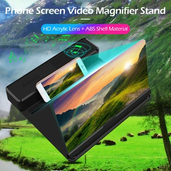 12 inch Ecran de Telefon Mobil Lupa Video Film HD Afișare Mărită de Amplificare Proiector Stand Suport cu Difuzor