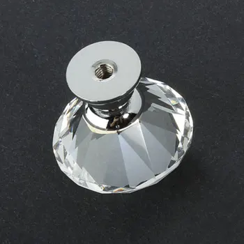 30mm Diamant Cristal Ușă de Sticlă Trage Sertar Mobilier Accesorii Mâner Șurub 10 BUC