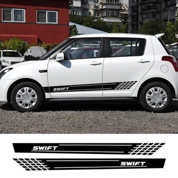 2 BUC Portiera Laterală Fusta Autocolante Pentru Suzuki Swift Sport Folie Curse Decalcomanii Auto Externă Decor DIY Film de Vinil Accesorii Auto