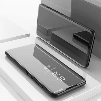 Pentru LG V30 V40 V50 ThinQ Caz Pentru LG Q60 K50 Flip Stand Oglinda Caz Capacul din Spate Caz de Protecție pentru LG V30 Plus ThinQ Coque