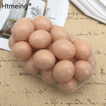 Htmeing 30buc Creație Artificială Ou Realist Ouă de Găină Jucărie Alimente Playset Decor Acasă Păpuși Micro Peisaj Ornamente
