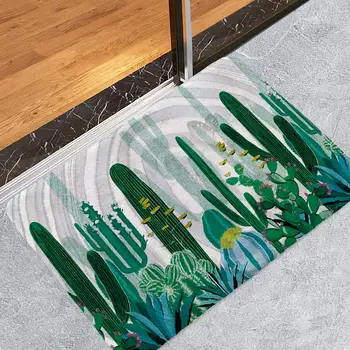 Lemn maro pad, teren de fotbal pad, pom de Crăciun pad, Nordic cactus pad; print Digital de tip boutique de flanel usa mat