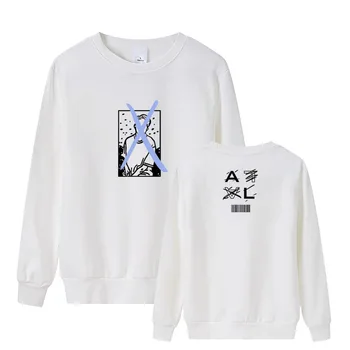 FX amber liu concert același imprimare o gât pulover pierde tricoul kpop unisex moda hanorace, negru/alb