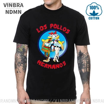 Parodie de Design de Moda pentru Bărbați Breaking Bad Amuzant tricou LOS POLLOS Hermanos Tricou Pui Frații Maneci Scurte Tee Hipster Topuri