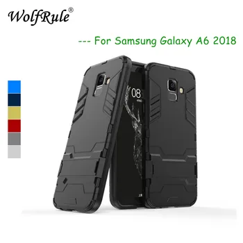 Anti-knock Caz sFor Samsung Galaxy A6 2018 Acoperire din Cauciuc Moale + Hibrid Caz de Plastic Pentru Samsung A6 2018 A600 Telefon Scoici