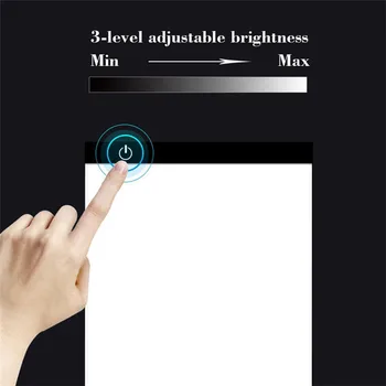 Mini dimensiune A5 LED Contur de Casetă de Lumină Tableta Grafica Scris de Pictura 3 Estompat Luminozitate Contur Bord Copia Tampoane de Desen Digitale