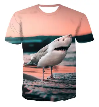 Populare animale creative de design 3D de imprimare T-shirt Top de vară pentru Bărbați psihedelice amețeli / culoare strada stil versatil s-6xl