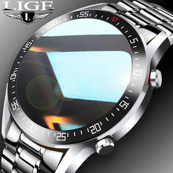 LIGE 2020 moda cerc Complet touch screen Mens Ceasuri Inteligente IP68 Impermeabil Sporturi Ceas Fitness de Lux Ceas Inteligent pentru bărbați