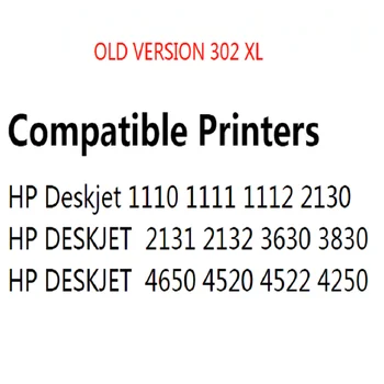 HP 302 Cartuș de Cerneală VERSIUNEA VECHE pentru remanufacturate pentru HP 302XL Pentru HP Deskjet 2130 2135 1110 3630 3632 Officejet 3830 3834 4650