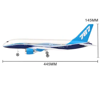 QF008-Boeing 787 2.4 GHz 3CH PPE RC Avion 550mm Anvergura Aripi Fixe RTF Scară Aeromodelling Avioane RC Cadou Pentru Copii
