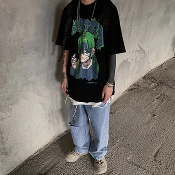 Sosirea Mare Barbati Noua Moda Camasi de Club de Noapte extrem Tricou Hip Hop Skateboard Street Bumbac T-Shirt Tee Top #N305