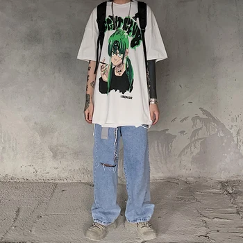 Sosirea Mare Barbati Noua Moda Camasi de Club de Noapte extrem Tricou Hip Hop Skateboard Street Bumbac T-Shirt Tee Top #N305