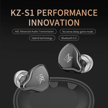 KZ S1 S1D TWS Ture Wireless Bluetooth 5.0 Sport În ureche Căști Dinamice/Hibrid Driver Earbud