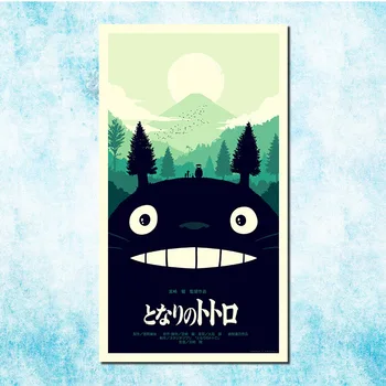 Vecinul meu Totoro de Desene animate Anime Film de Artă Pânză de Mătase Poster 13x24 24x43 Inci Imagini Pentru Decor Camera -7