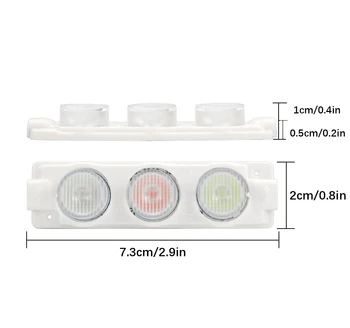 10BUC Modul LED 3LEDs 3030 RGB / Alb rezistent la apa IP65 injecție obiectiv module cu LED-uri lumina DC12V Rosu+Albastru+Verde