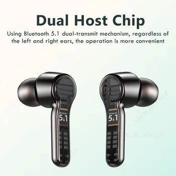 Căști fără fir TWS Bluetooth Căști 5.1 2000mAh Sport rezistent la apa Căști HiFi 9D Bass Stereo Căști cu Microfoane
