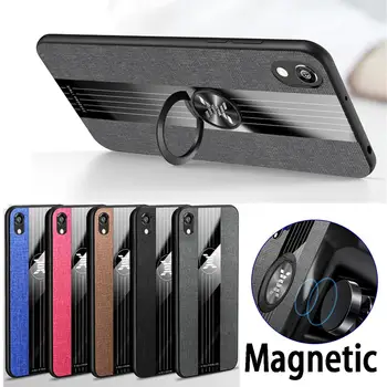 Magnetic pânză caz pentru Huawei Y5 2019 Y5P Y6P Y9a 2020 Onoare 6X 7X degetul inelar, TPU moale capacul de pe Y 5 6 P Y9 9 5P 6P 9A
