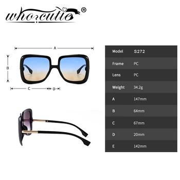 Retro Supradimensionat ochelari de Soare Femei 2020 Brand de Design de Epocă Pătrat Mare de Moda de Mare de Cereale Cadru Ochelari de Soare nuante de sex Feminin S273