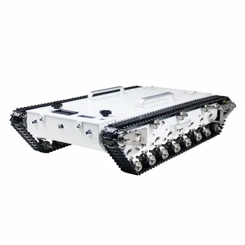 WT600S Asamblate Robot 50x33x11cm Rezervor Șasiu de Metal RC Off-Road pe Senile de Tanc Masina w/ Suspensie / Sistem de Control la distanta