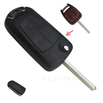OkeyTech Înlocuire 3 Butonul Flip Pliere Modificat Cheie Shell HU100 HU43 Lăsat Lama Dreapta pentru Vauxhall Opel Astra Vectra Zafira