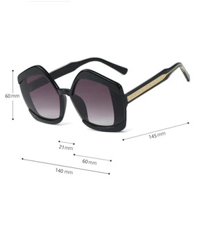 DYTYMJ Epocă ochelari de Soare Femei 2020 Supradimensionat ochelari de Soare pentru Femei Poligon de Lux Ochelari de Designer pentru Barbati Lentes De Sol Mujer