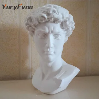 YuryFvna Statuia David Cap Portrete Figurine De Gips Decor Acasă Rășină Meșteșugul Schiță Practică Decorarea Camerei De Sculptură