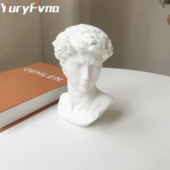 YuryFvna Statuia David Cap Portrete Figurine De Gips Decor Acasă Rășină Meșteșugul Schiță Practică Decorarea Camerei De Sculptură