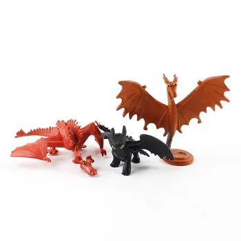 12pcs/lot Dragon Figura Jucării din PVC Mini-Film de Desene animate Figurine Model Decor Papusi