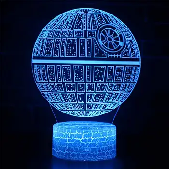 Lemon Star Wars Lumina de Noapte 3D Lumina Fantomă Lampă de Masă Lumină din Cameră Decor Acasă 16 Culori Schimbă Lumina LED-uri Lampă de Masă