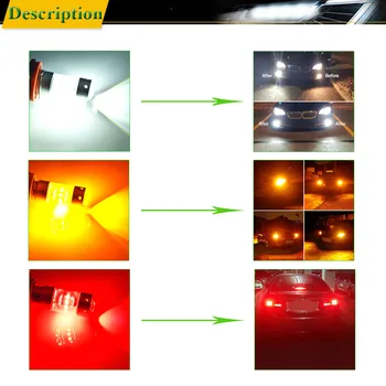 2 buc H8 H9 H11, H16 JP Becuri cu LED-uri 3030 140W Auto Lumina de Ceață Lampă Alb Roșu Chihlimbar Galben 12V 24V DC neblineros para Accesorii Auto