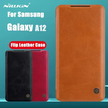 Caz pentru Samsung Galaxy A12 12 S20 Caz din Piele Nillkin QIN Serie de Acoperire Sac de Protectie Flip Cover Cu Pachetul de vânzare cu Amănuntul
