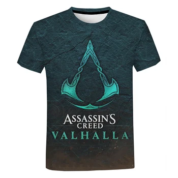 2020 Assassins Creed Valhalla 3D Print T Camasa Barbati Femei de Moda de Vara Casual tricou Assassins Creed Imprimare Streetwear Tricou