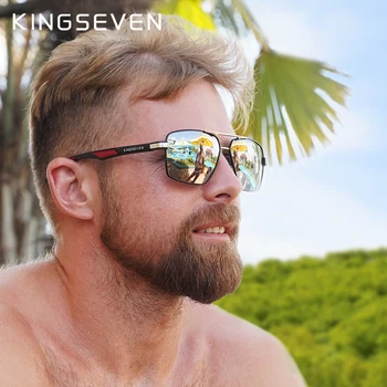 KINGSEVEN Brand 2020 DESIGN Bărbați Clasic Polarizat ochelari de Soare Brand de Lux Ochelari de Soare Pentru Condus Retro Oculos de sex Masculin