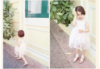 Fete regale stil de rochie de Dantelă înaltă calitate Petrecerea de Ziua Copii Îmbrăcăminte Rochii de Printesa 2-7 ani toddler girls dress