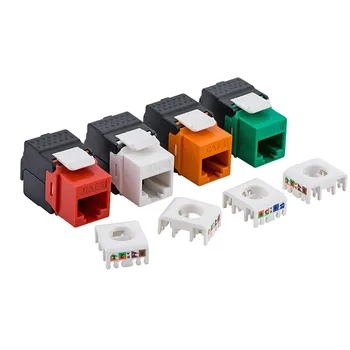 7 Culori CAT6 RJ45 Module de Rețea Cablu de Rețea Ethernet, Adaptor Conector RJ45 Fără de Tip Sertizare CAT 6 Plug Keystone Jack