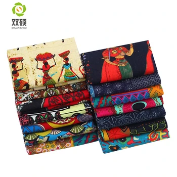 Shuanshuo Moale Lenjerie de pat din Bumbac Stil Etnic de Imprimare Pentru Mozaic de Îmbrăcăminte pentru Femei Rochie Manual Diy