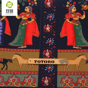Shuanshuo Moale Lenjerie de pat din Bumbac Stil Etnic de Imprimare Pentru Mozaic de Îmbrăcăminte pentru Femei Rochie Manual Diy