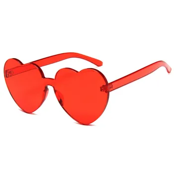 Gros Oculos Fără Ramă Inima Ochelari De Soare Femei 11 Culori Gafas Ochelari De Soare De Sex Feminin Bomboane Lentile Transparente Doamnelor Ochelari De Femeie