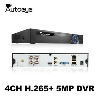 Autoeye 6in1 H. 265+ 4ch DVR HIBRID AHD pentru TVI CVI 5MP 4MP 1080P 720P Camera de înregistrare CCTV CAMERA IP NVR Xmeye Onvif CCTV DVR