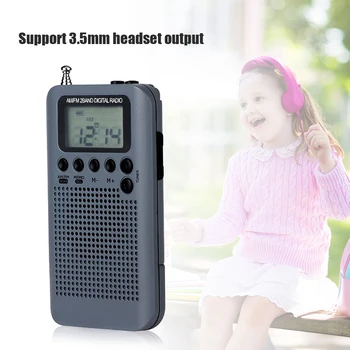 DRU-104 SUNT Radio FM, afisaj Digital de Buzunar de Radio cu Driver de 40mm Vorbitor în aer liber Player Audio Portabil Mini Receptor Accesoriu