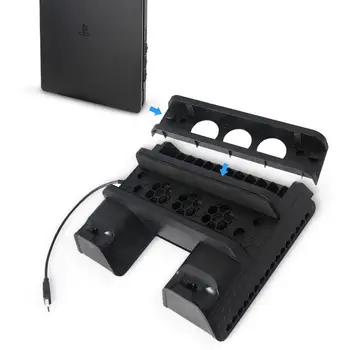 EastVita USB Verticale Încărcătoare Stand cu Racire Dual Fan Controlere Stație de Încărcare pentru PS4 Slim/Pro Suport Vertical r40
